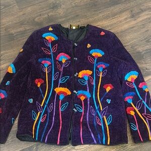 Allure S Embroidered Floral Women's Jacket - Multicolor